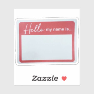 Adesivo Hello My Name Is Sticker