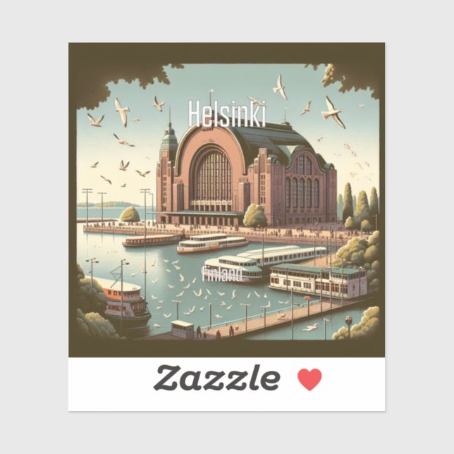 Adesivo Helsínquia Finlândia 3 Inch Vinyl Sticker (Folha)