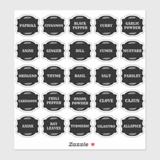 Adesivo Herb & Spice Jar Labels