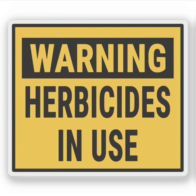 Adesivo Herbicidas de aviso em uso (Frente)