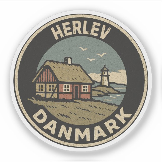 Adesivo Herlev, Dinamarca Danmark (Frente)