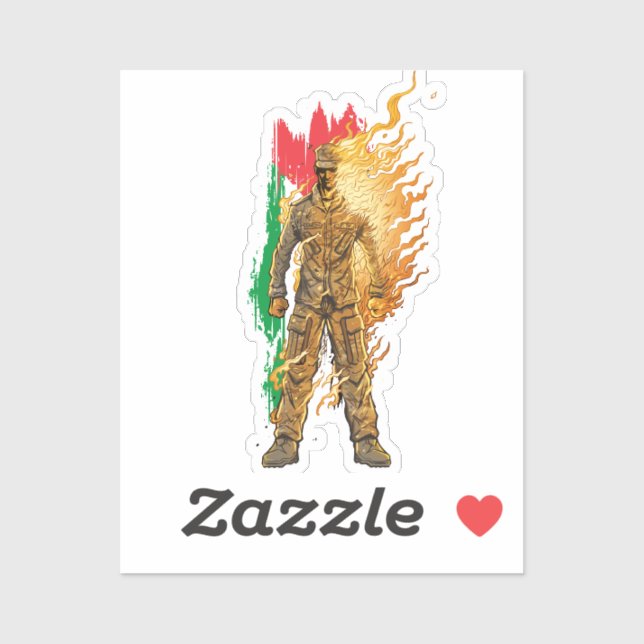 Adesivo Herói Aaron Bushnell Livre Palestine Sticker (Folha)