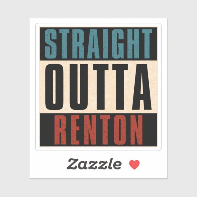 Adesivo Hetero Outta Renton Washington WA (Folha)