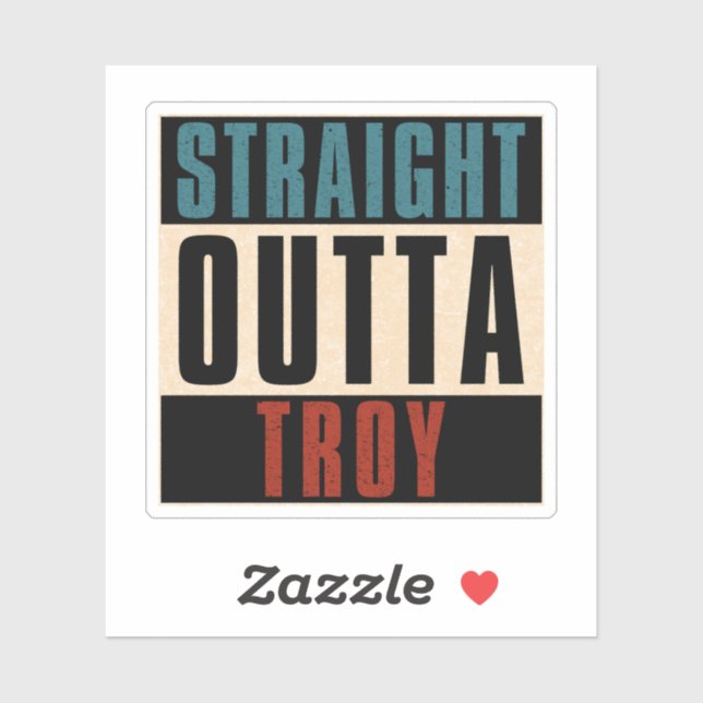 Adesivo Hetero Outta Troy Michigan MI (Folha)