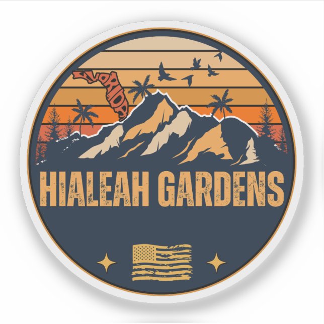 Adesivo Hialeah Gardens, Flórida  (Frente)