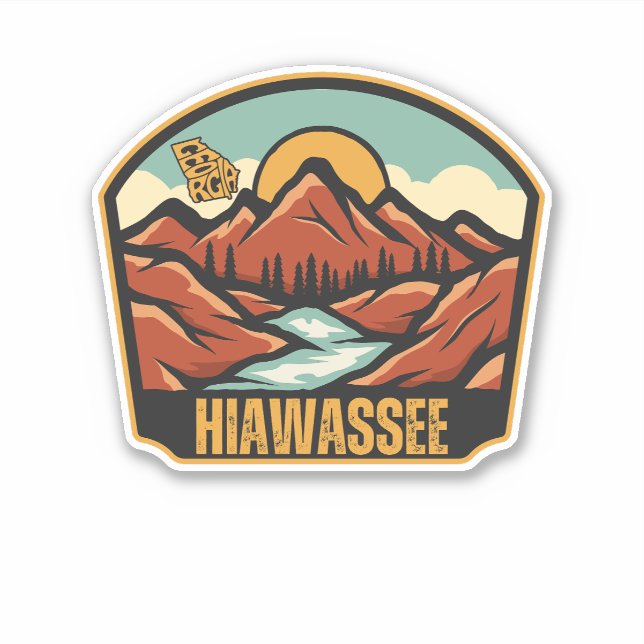 Adesivo Hiawassee, Geórgia (Frente)