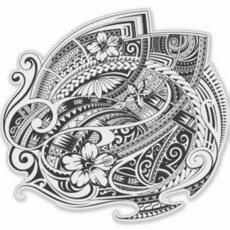 Adesivo HIBISCUS POLYNESIAN TRIBAL Blade