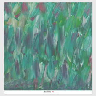 Adesivo Hidden Green Red White Colorful Abstract Art