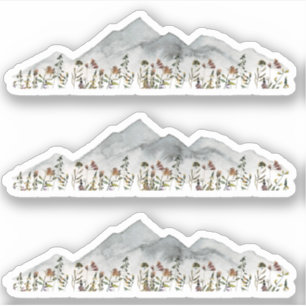 Adesivo HIDI Watercolor Mounties e flores selvagens colori