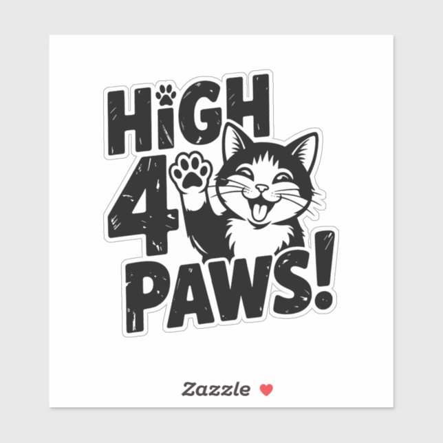 Adesivo High 4 Paws Cat (Folha)