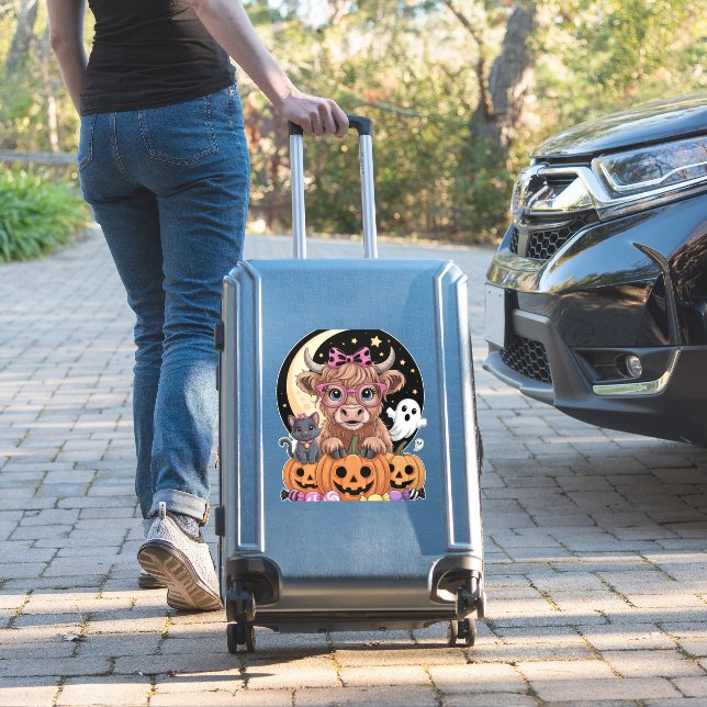 Adesivo Highland Cow Halloween Spooky Season (Mala Insitu)