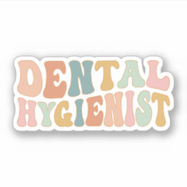 Adesivo Higienista Dental Groovy Higiene Dental Saúde Oral