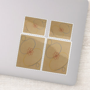 Adesivo Hilma Af Klint, Estrela de Sete Pontos No5, Abstra