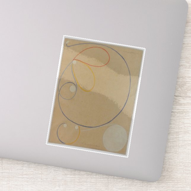 Adesivo Hilma Af Klint, Estrela de Sete Pontos No7, Abstra (Detalhe)