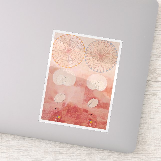 Adesivo Hilma Af Klint, O Dez Maior No9, Abstrato Art (Detalhe)