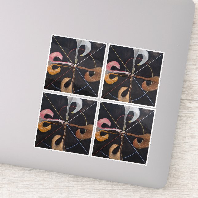 Adesivo Hilma Af Klint, The Swan No.7, Abstrato Art (Detalhe)