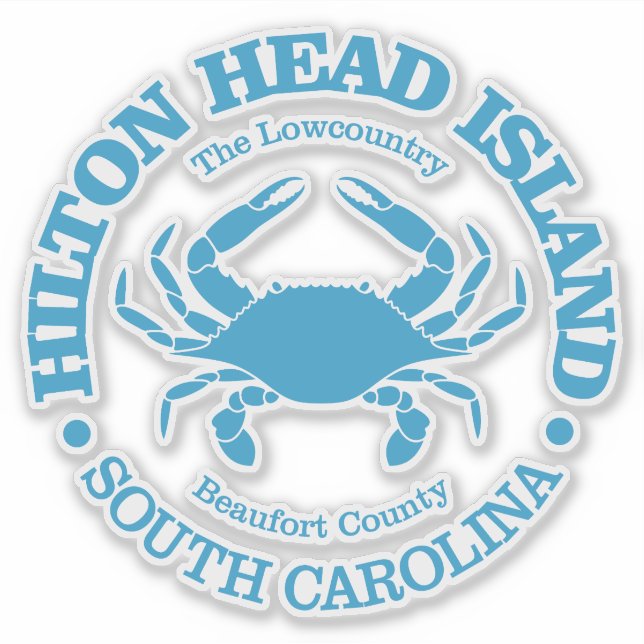 Adesivo Hilton Head Island (caranguejo) (Frente)