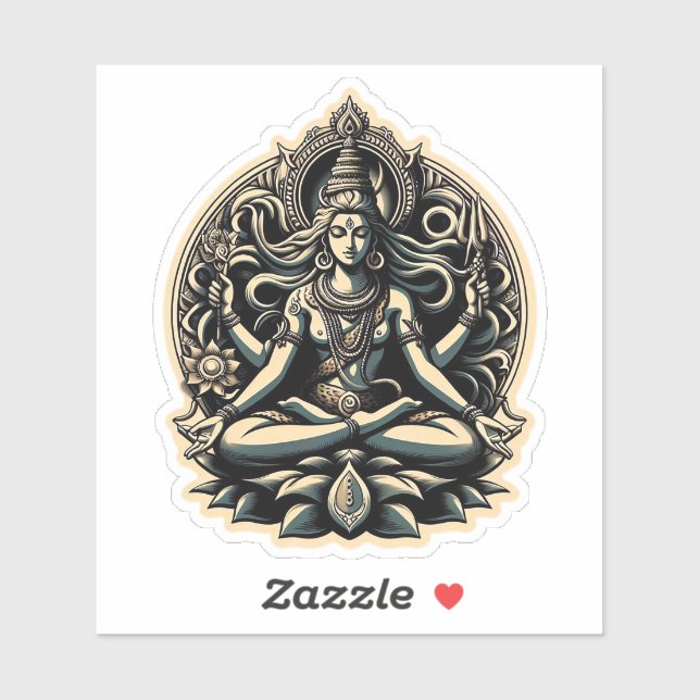 Adesivo Hindu Goddess Shiva (Folha)