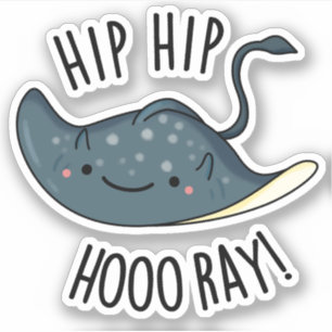 Adesivo Hip Hip Hoo-ray Engraçado Sting Ray Pun