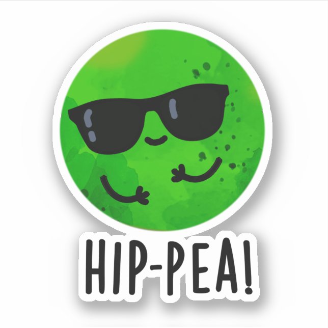 Adesivo Hip Pea Engraçado Hip Pun (Frente)