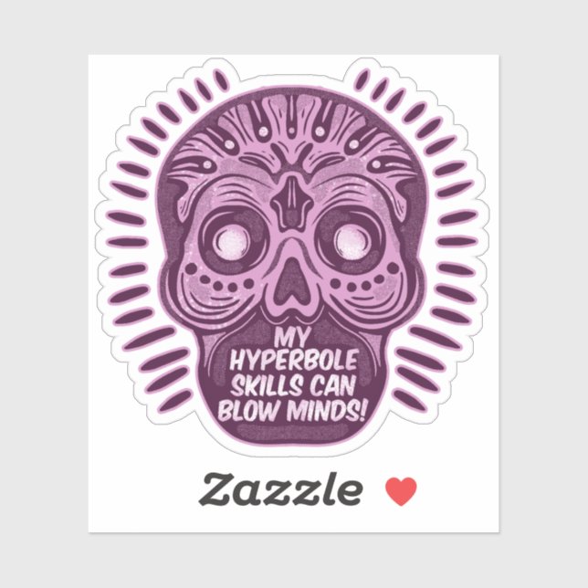 Adesivo Hiperbole Funny INGLÊS LINGUAGEM (Folha)