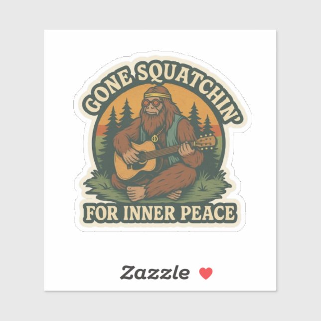 Adesivo Hippie Bigfoot (Folha)