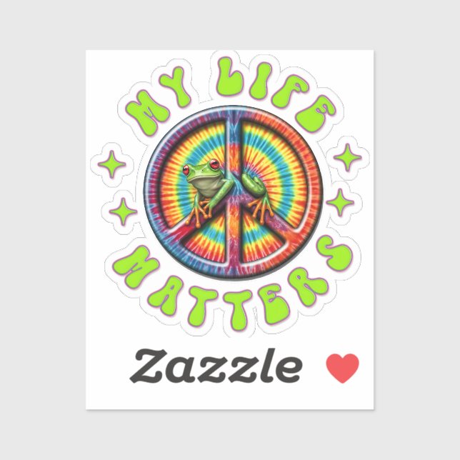 Adesivo Hippie Love Peace Life Matters Custom  (Folha)