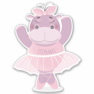 Adesivo Hippo Ballerina Sticker