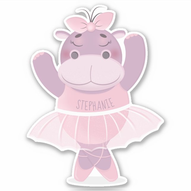 Adesivo Hippo Ballerina Sticker (Frente)