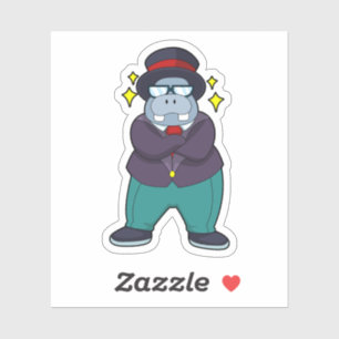 Adesivo Hippo como Groom com Suit.PNG