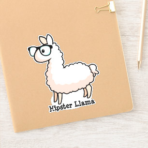 Adesivo Hipster Llama