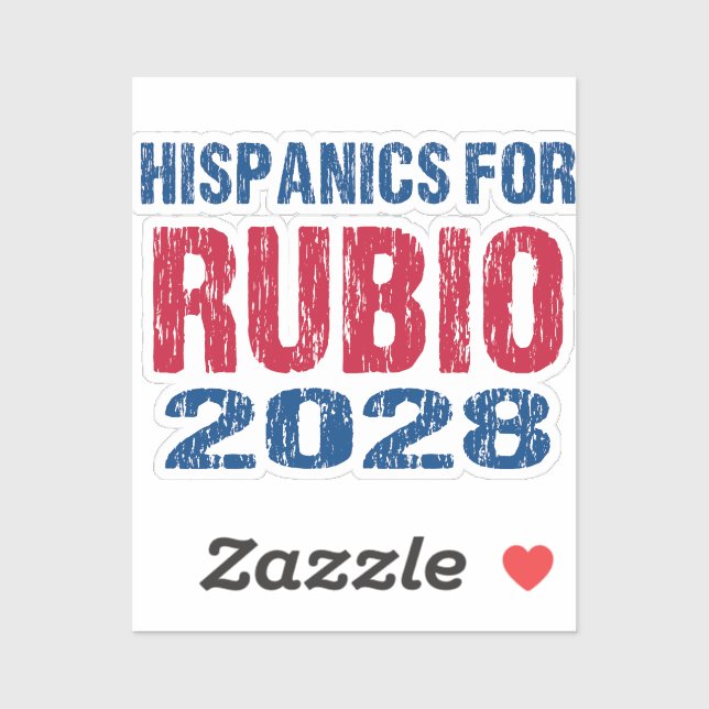 Adesivo Hispanics for Rubio 2028 (Folha)