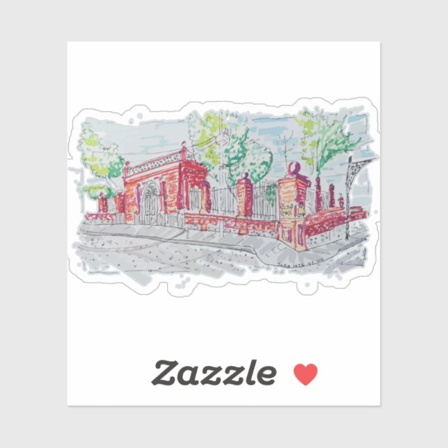 Adesivo Historic Red Brick Entrance (Folha)