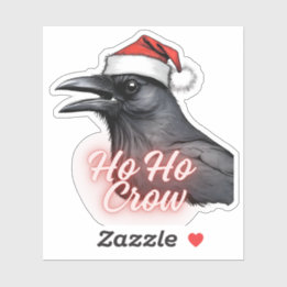 Adesivo Ho Ho Crow Vinhetas de Natal