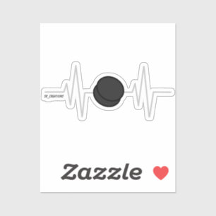 Adesivo Hockey Heartbeat