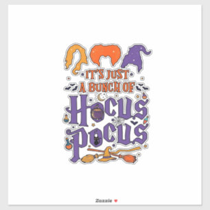 Adesivo Hocus Pocus Halloween Bruxas Caldeirão Vassoura Ga