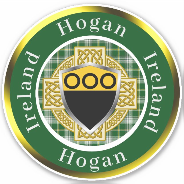 Adesivo Hogan Shield & Celtic Cross Personalizado (Frente)