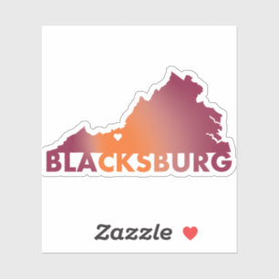 Adesivo Hokie escreveu sobre Blacksburg Va State Sticker