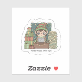 Adesivo Holiday Elf Workload – Funny Christmas Sticker
