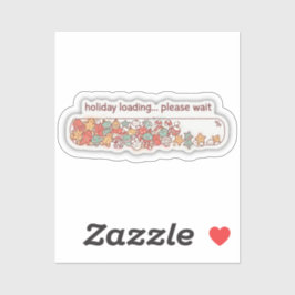 Adesivo Holiday Loading Progress Bar Cute Christmas Vinyl