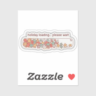 Adesivo Holiday Loading Progress Bar Cute Christmas Vinyl