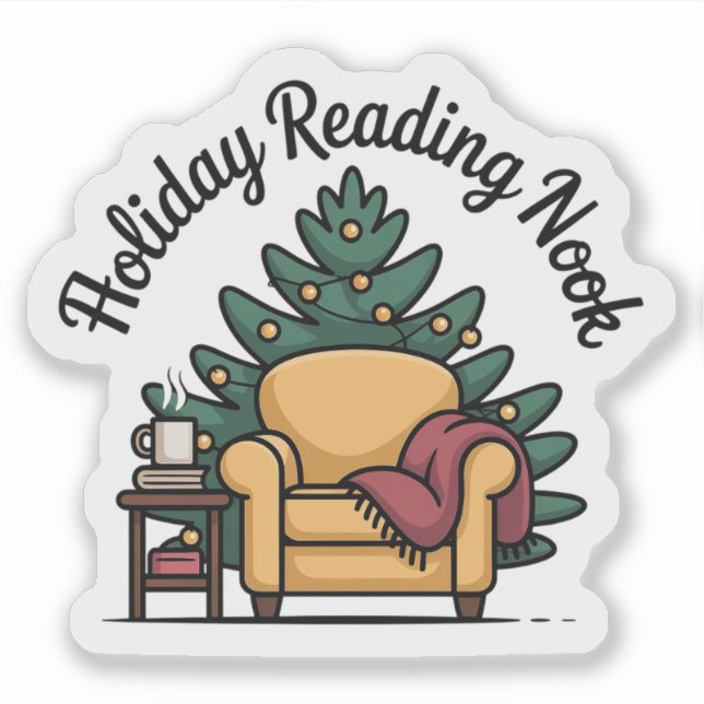 Adesivo Holiday Reading Nook Cozy Christmas (Frente)