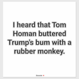 Adesivo Holman Trump Macaco bunda Hankamer Artjunkhaus Del