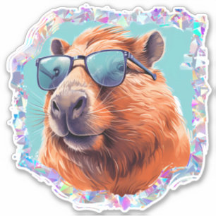 Adesivo Holographic Capybara