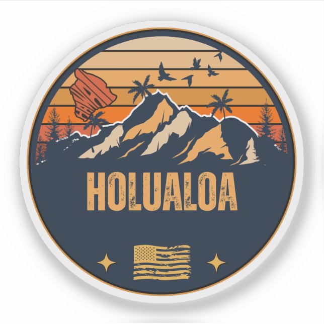 Adesivo Holualoa, Havaí (Frente)