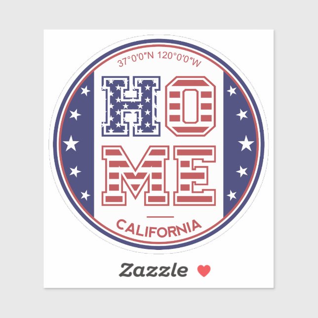 Adesivo Home da Califórnia (Folha)