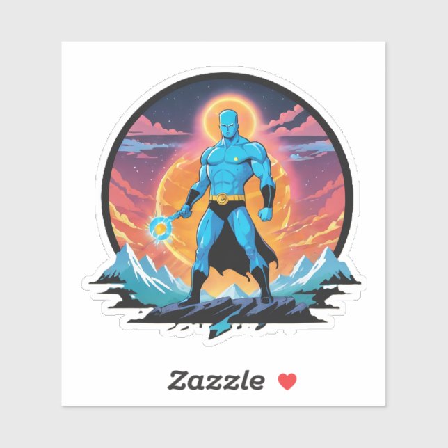 Adesivo Homem azul do Norte10 (Folha)