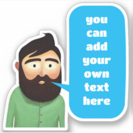 Adesivo Homem barbudo