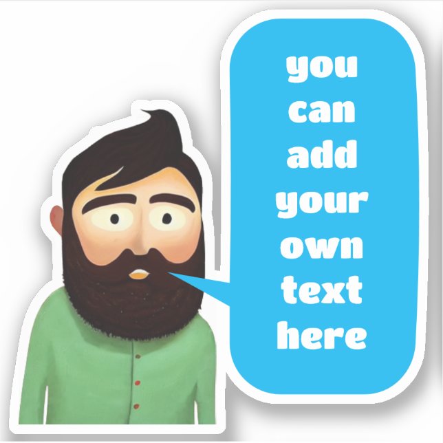 Adesivo Homem barbudo (Frente)