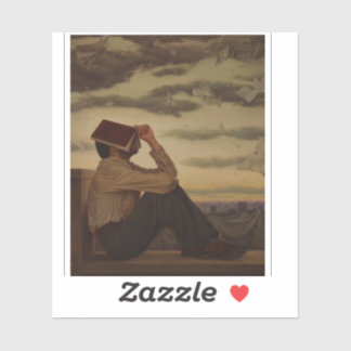Adesivo Homem com Livro no Sunset